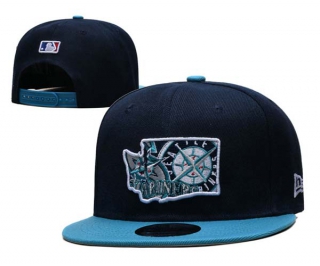 MLB Seattle Mariners New Era Navy Aqua State 9FIFTY Snapback Hat 2020