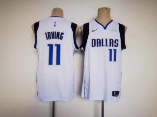 Men's NBA Dallas Mavericks #11 Kyrie Irving White Nike Chime Patch Jersey