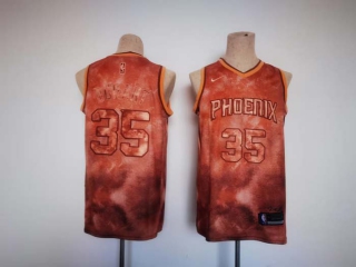 Men's NBA Phoenix Suns #35 Kevin Durant Orange Nike Jersey