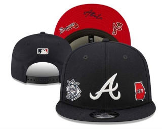 MLB Atlanta Braves New Era Navy Identity 9FIFTY Snapback Hat 3019