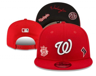 MLB Washington Nationals New Era Red Identity 9FIFTY Snapback Hat 3013