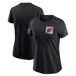 Women's Arizona Cardinals 2023 NFL Crucial Catch Sideline Tri-Blend Nike Black T-Shirt
