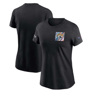 Women's Jacksonville Jaguars 2023 NFL Crucial Catch Sideline Tri-Blend Nike Black T-Shirt