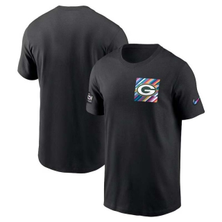 Men's Green Bay Packers 2023 NFL Crucial Catch Sideline Tri-Blend Nike Black T-Shirt