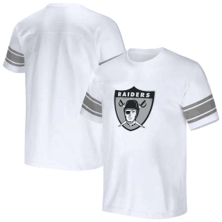 Men's Las Vegas Raiders NFL x Darius Rucker Collection by Fanatics White Football Striped T-Shirt