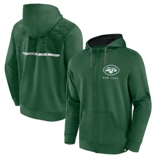 Men's NFL New York Jets Fanatics Branded Green Defender Evo Full-Zip Hoodie