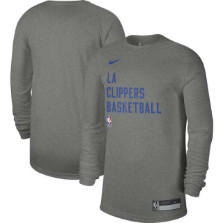 Unisex NBA LA Clippers Nike Heather Gray 2023-24 Legend On-Court Practice Long Sleeve T-Shirt