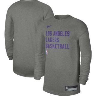 Unisex NBA Los Angeles Lakers Nike Heather Gray 2023-24 Legend On-Court Practice Long Sleeve T-Shirt