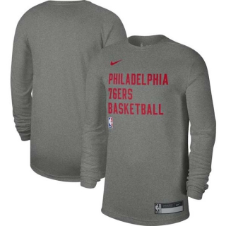 Unisex NBA Philadelphia 76ers Nike Heather Gray 2023-24 Legend On-Court Practice Long Sleeve T-Shirt