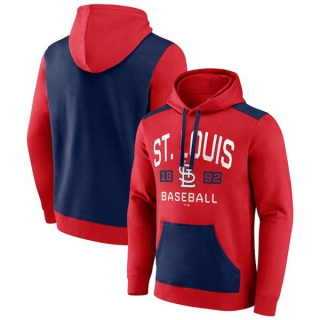 Men's MLB St. Louis Cardinals Fanatics Branded Red Navy Chip In Team Pullover Hoodie