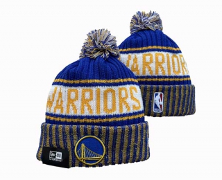 NBA Golden State Warriors New Era Royal Gold Beanies Knit Hat 3068