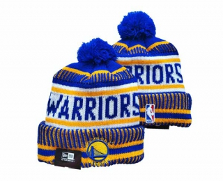 NBA Golden State Warriors New Era Royal Gold Beanies Knit Hat 3069