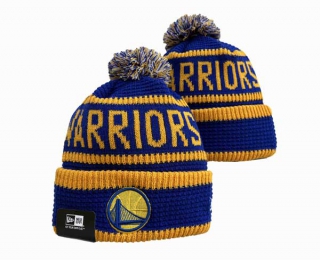 NBA Golden State Warriors New Era Royal Gold Beanies Knit Hat 3070