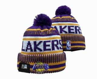 NBA Los Angeles Lakers New Era Purple Gold Beanies Knit Hat 3040