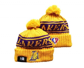 NBA Los Angeles Lakers New Era Purple Gold Beanies Knit Hat 3043
