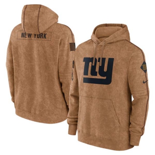 Men's NFL New York Giants Nike Brown 2023 Salute To Service Club Pullover Hoodie