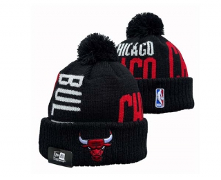 NBA Chicago Bulls New Era Black Beanies Knit Hat 3034