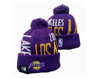 NBA Los Angeles Lakers New Era Purple Beanies Knit Hat 3045