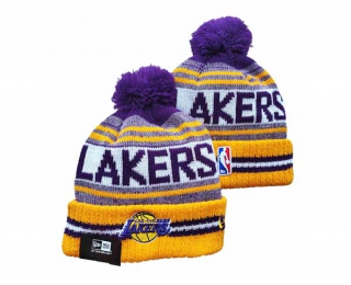 NBA Los Angeles Lakers New Era Gold Purple Beanies Knit Hat 3047