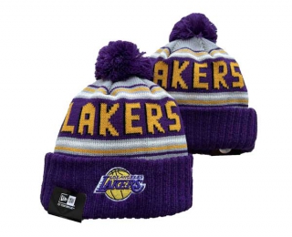 NBA Los Angeles Lakers New Era Purple 2023 Cold Weather Beanies Knit Hat 3049