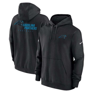 Men's NFL Carolina Panthers Nike Black Sideline Club Fleece Pullover Hoodie