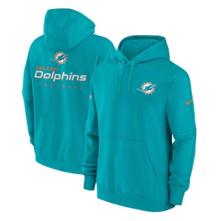 Men's NFL Miami Dolphins Nike Aqua Sideline Club Fleece Pullover Hoodie