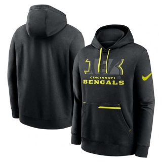 Men's NFL Cincinnati Bengals Nike Black Volt Pullover Hoodie
