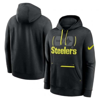 Men's NFL Pittsburgh Steelers Nike Black Volt Pullover Hoodie