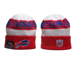 NFL Buffalo Bills New Era White Red 2023 Sideline Tech Cuffed Knit Hat 5021