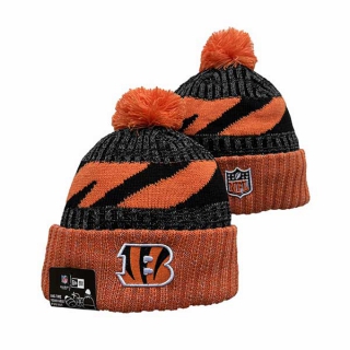 NFL Cincinnati Bengals New Era Orange Pewter 2023 Cold Weather Pom Beanies Knit Hat 3051