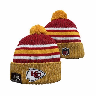 NFL Kansas City Chiefs New Era Gold Red 2023 Sideline Cuffed Beanies Knit Hat 3063