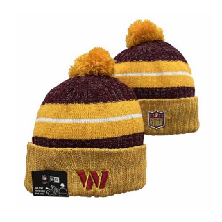 NFL Washington Commanders New Era Gold Burgundy 2023 Sideline Cuffed Beanies Knit Hat 3054
