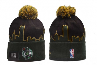 NBA Boston Celtics New Era Black Hunter Green 2022 Tip Off Beanies Knit Hat 5006