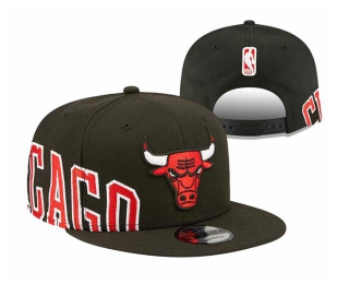 NBA Chicago Bulls New Era Black Side Split 9FIFTY Snapback Hat 3062
