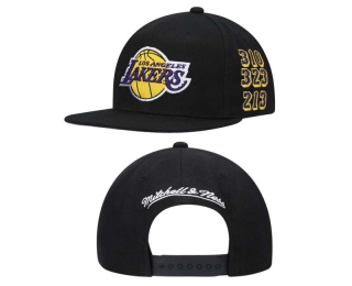 NBA Los Angeles Lakers Mitchell & Ness Black Area Code Snapback Hat 2112