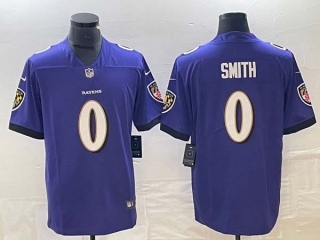 Men's NFL Baltimore Ravens #0 Roquan Smith Purple 2023 F.U.S.E Vapor Untouchable Limited Stitched Football Jersey