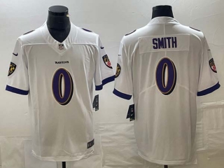 Men's NFL Baltimore Ravens #0 Roquan Smith White 2023 F.U.S.E Vapor Untouchable Limited Stitched Football Jersey