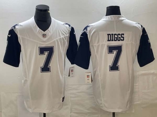 Men's NFL Dallas Cowboys #7 Trevon Diggs White 2023 F.U.S.E Vapor Untouchable Limited Stitched Football Jersey
