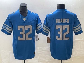 Men's NFL Detroit Lions #32 Brian Branch Blue 2023 F.U.S.E Vapor Untouchable Limited Stitched Football Jersey