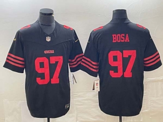 Men's NFL San Francisco 49ers #97 Nick Bosa Black 2023 F.U.S.E. Vapor Untouchable Limited Stitched Football Jersey