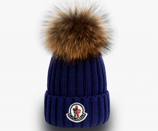 Wholesale Moncler Navy Knit Beanie Hat AAA 9039