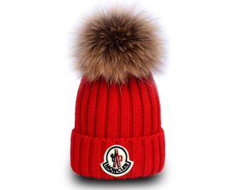 Wholesale Moncler Red Knit Beanie Hat AAA 9046