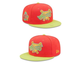 MLB Los Angeles Angels New Era Red Neon Green Lava Highlighter Combo 9FIFTY Snapback Adjustable Hat 8004