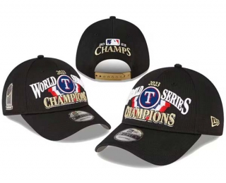 MLB Texas Rangers New Era Black 2023 World Series Champions Locker Room 9FORTY Adjustable Hat 8002