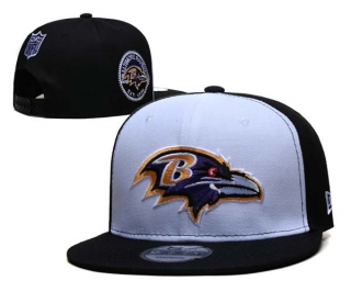 NFL Baltimore Ravens New Era White Black 9FIFTY Snapback Hat 6026