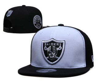 NFL Las Vegas Raiders New Era White Black 9FIFTY Snapback Hat 6067