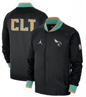 NBA Charlotte Hornets Jordan Brand Black Aqua 2022-23 City Edition Showtime Thermaflex Full-Zip Jacket
