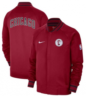 NBA Chicago Bulls Nike Red 2022-23 City Edition Showtime Thermaflex Full-Zip Jacket