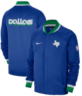 NBA Dallas Mavericks Nike Royal Green 2022-23 City Edition Showtime Thermaflex Full-Zip Jacket