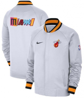 NBA Miami Heat Nike White Gold 2022-23 City Edition Showtime Thermaflex Full-Zip Jacket
